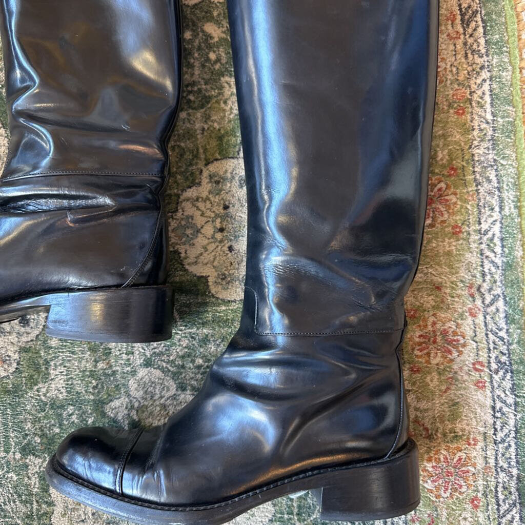 Prada Leather Riding Boots