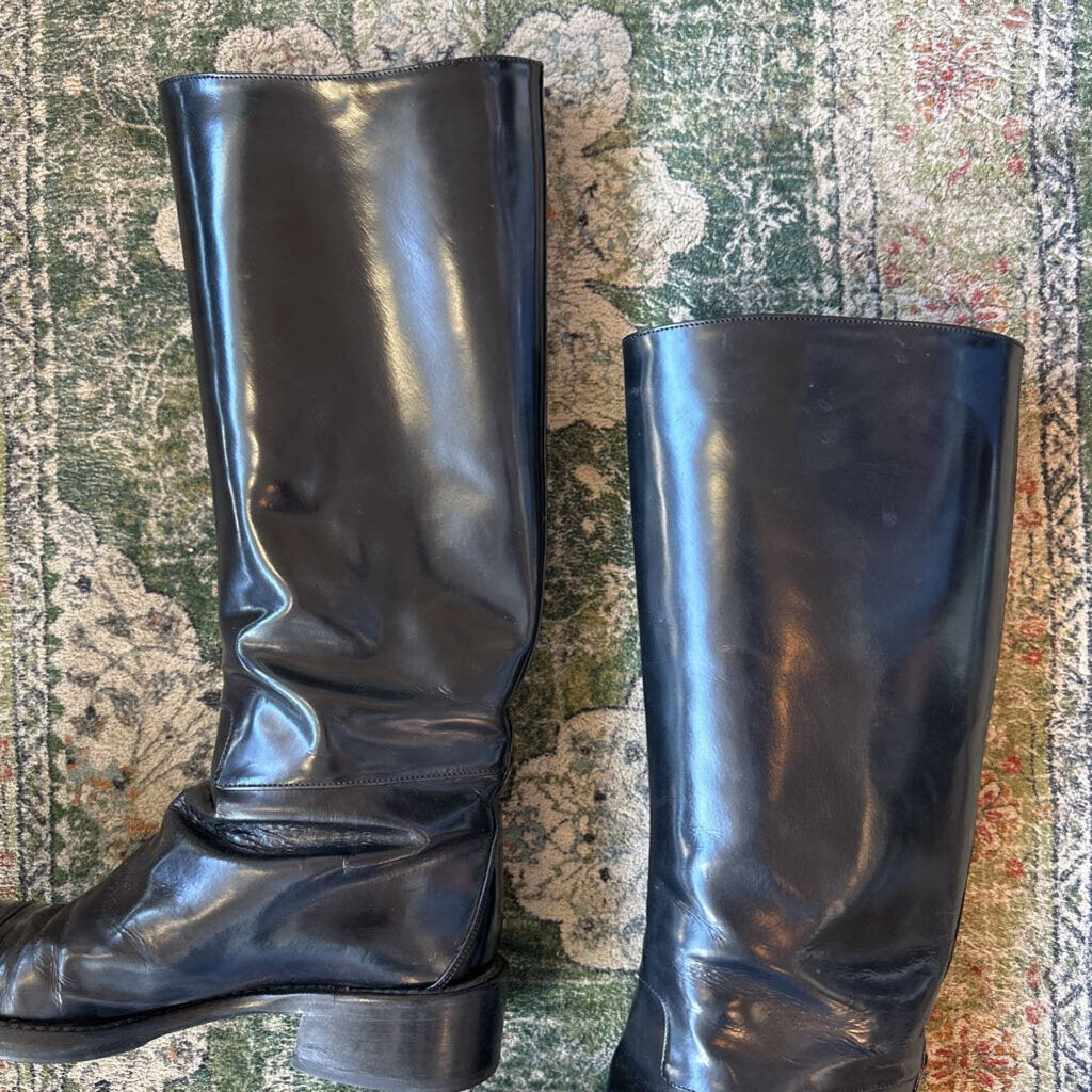 Prada Leather Riding Boots