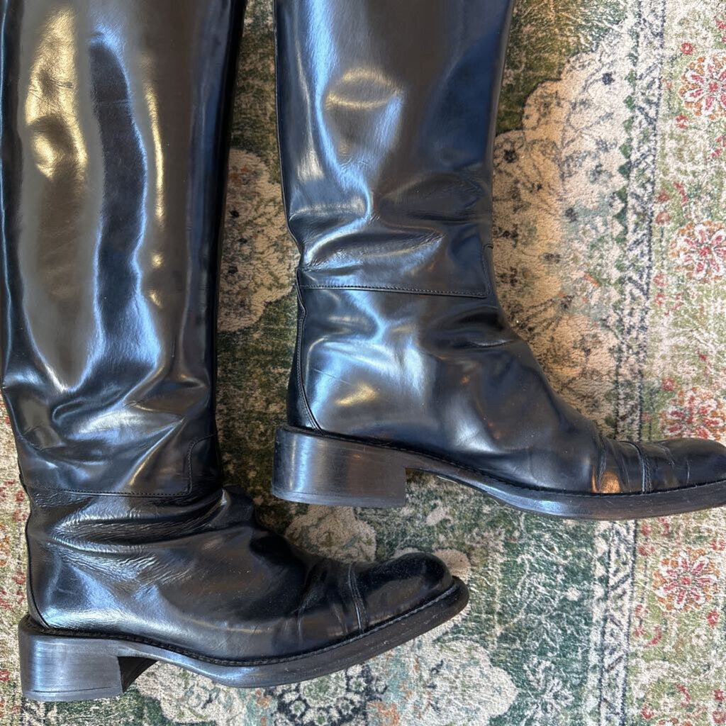 Prada Leather Riding Boots