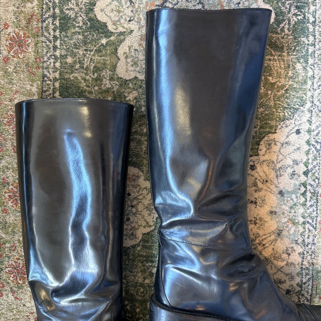 Prada Leather Riding Boots