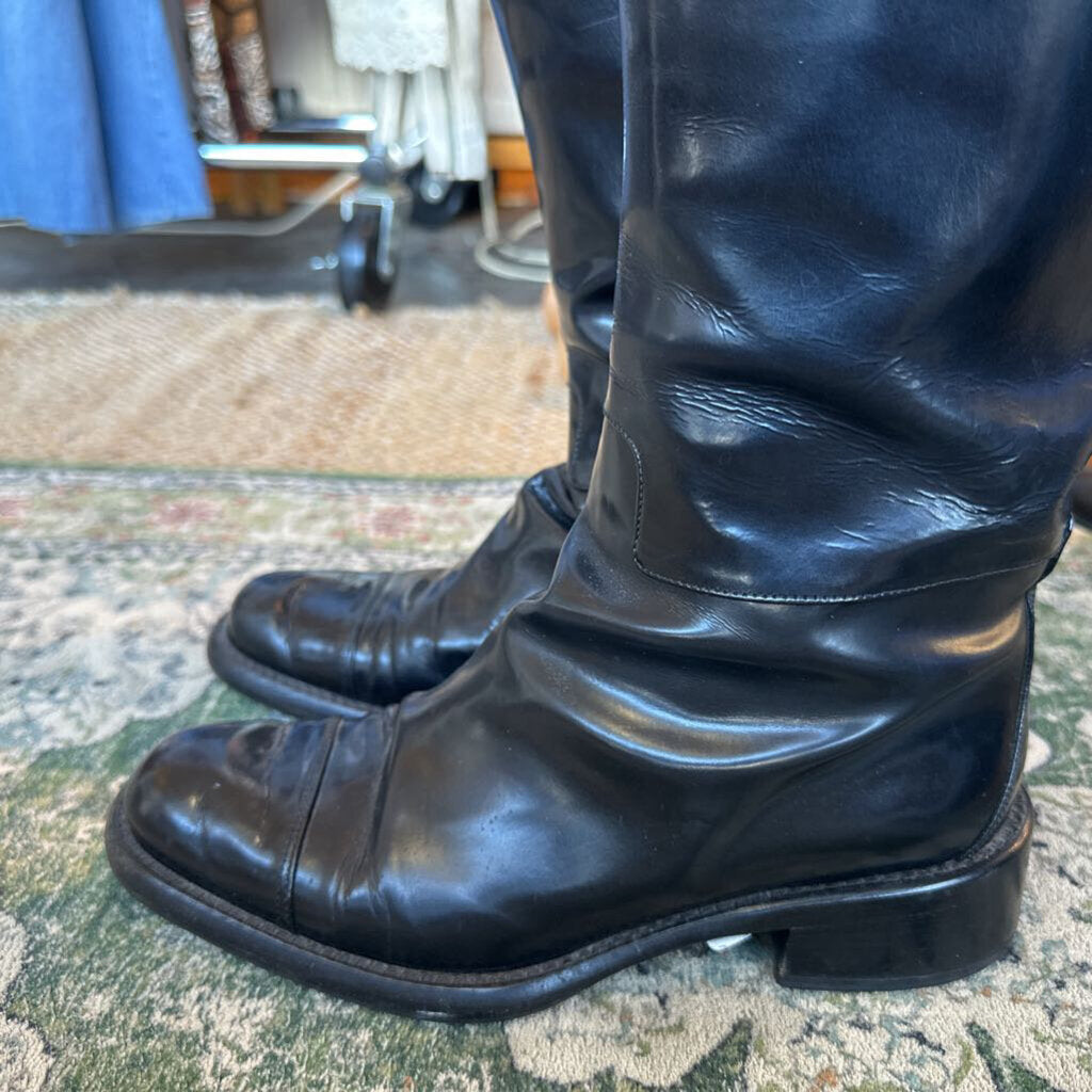 Prada Leather Riding Boots