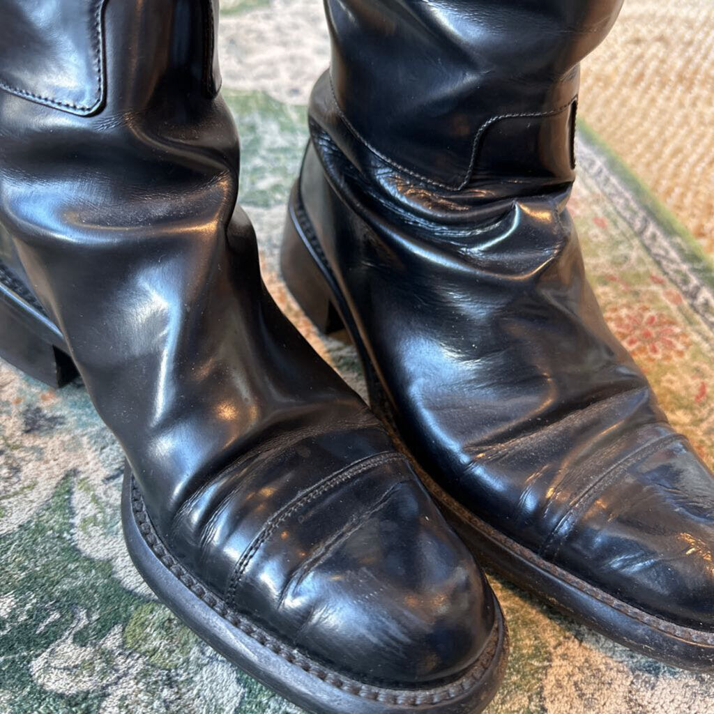 Prada Leather Riding Boots