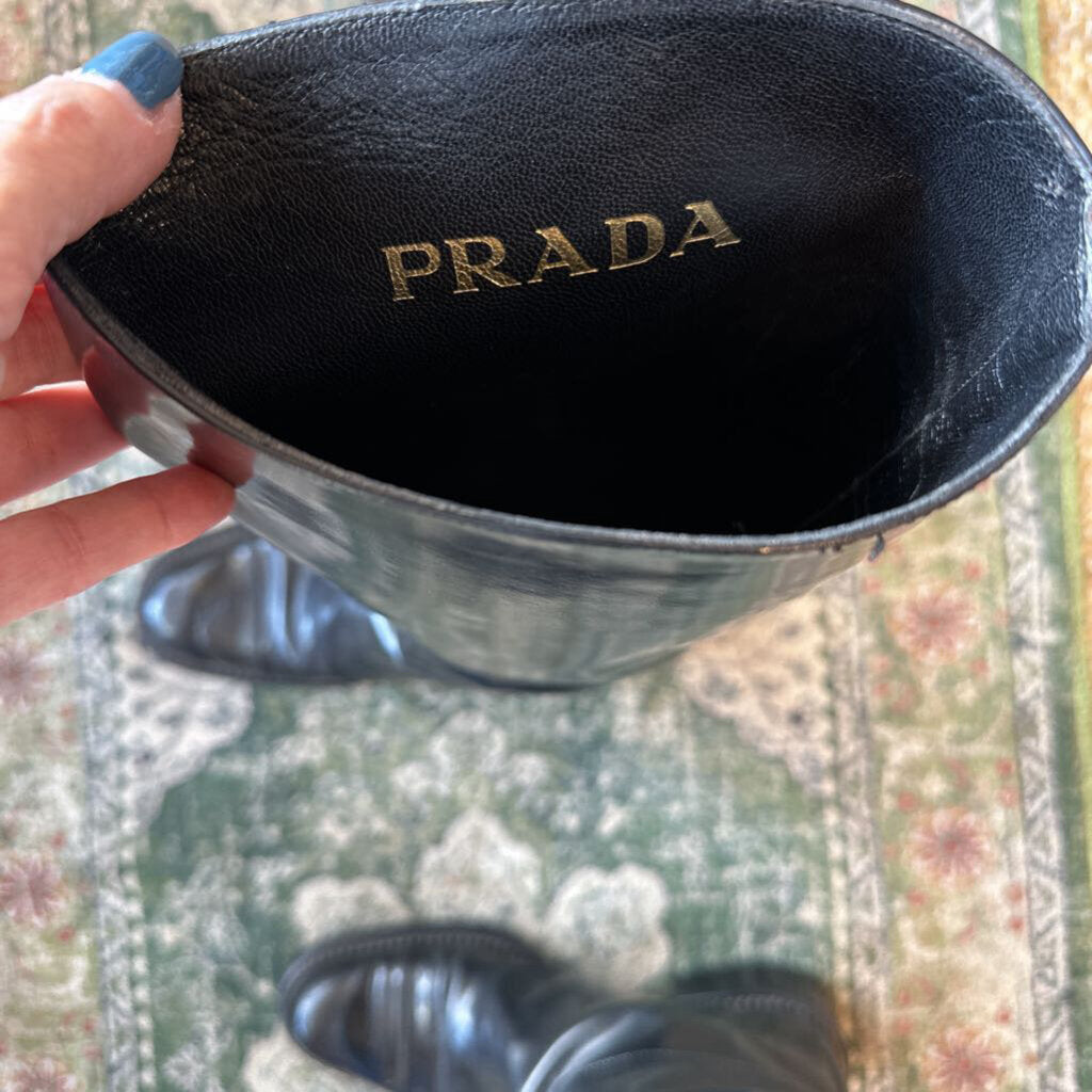 Prada Leather Riding Boots