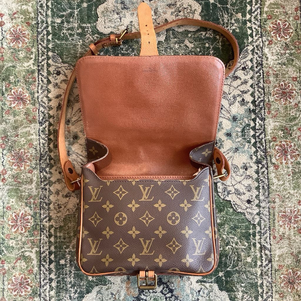 Authentic Vintage Louis Vuitton Monogram Cartouchiere Crossbody