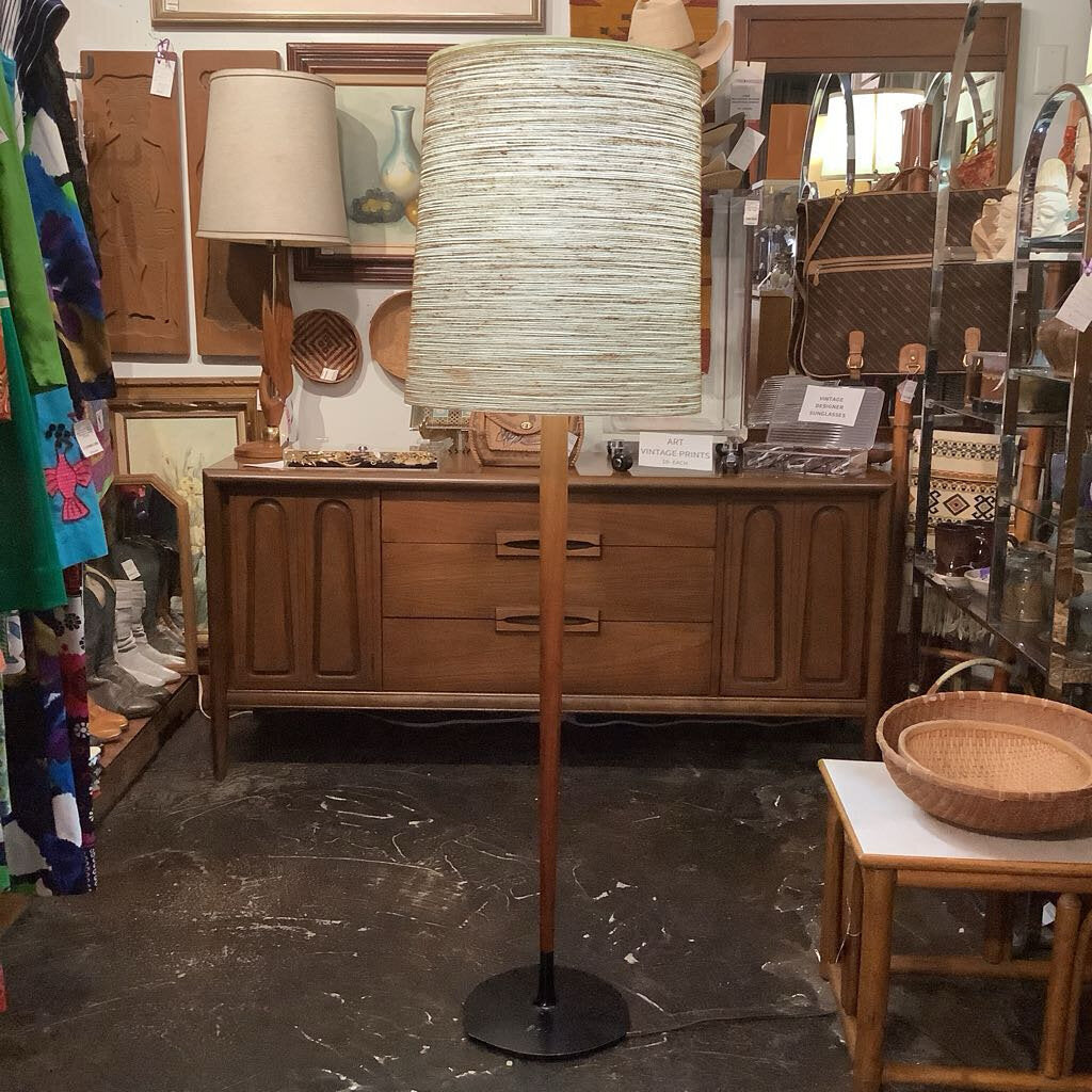 True Vintage Mid Century Modern Walnut Laurel Floor Lamp