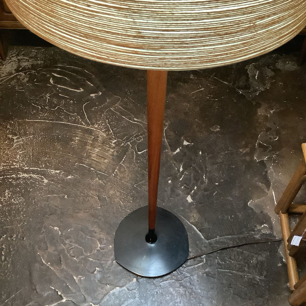 True Vintage Mid Century Modern Walnut Laurel Floor Lamp