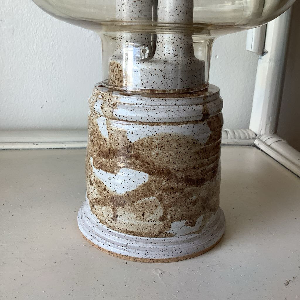 Vintage Pottery Oil Lamp