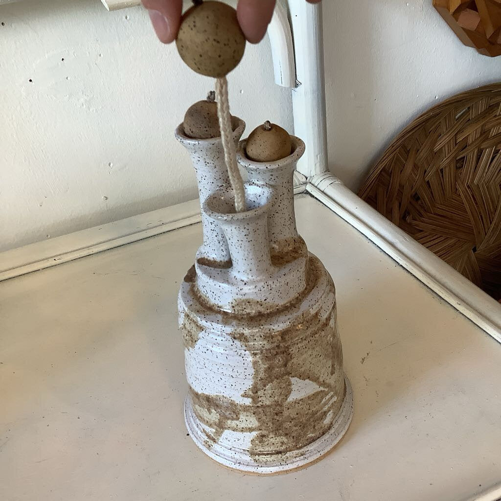 Vintage Pottery Oil Lamp