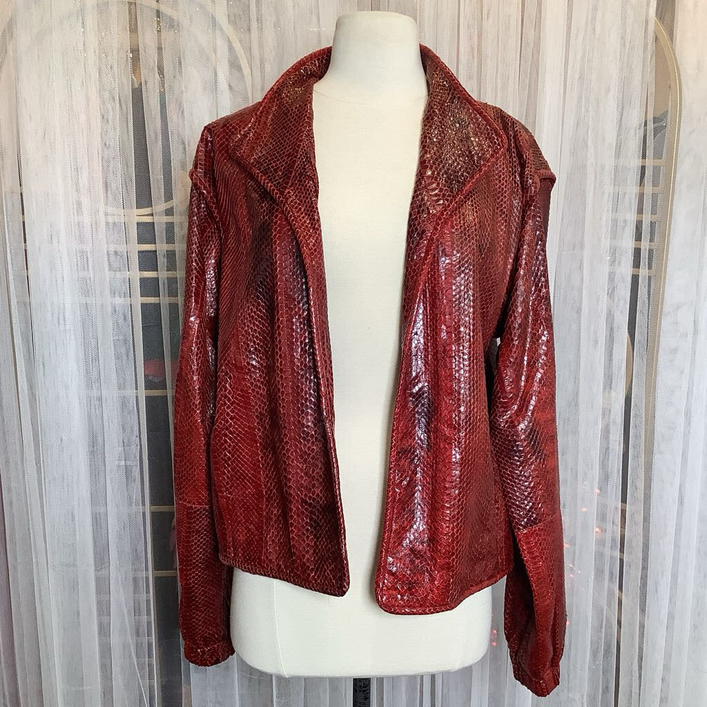 1980s Snake Skin Jacket by Le Jardin