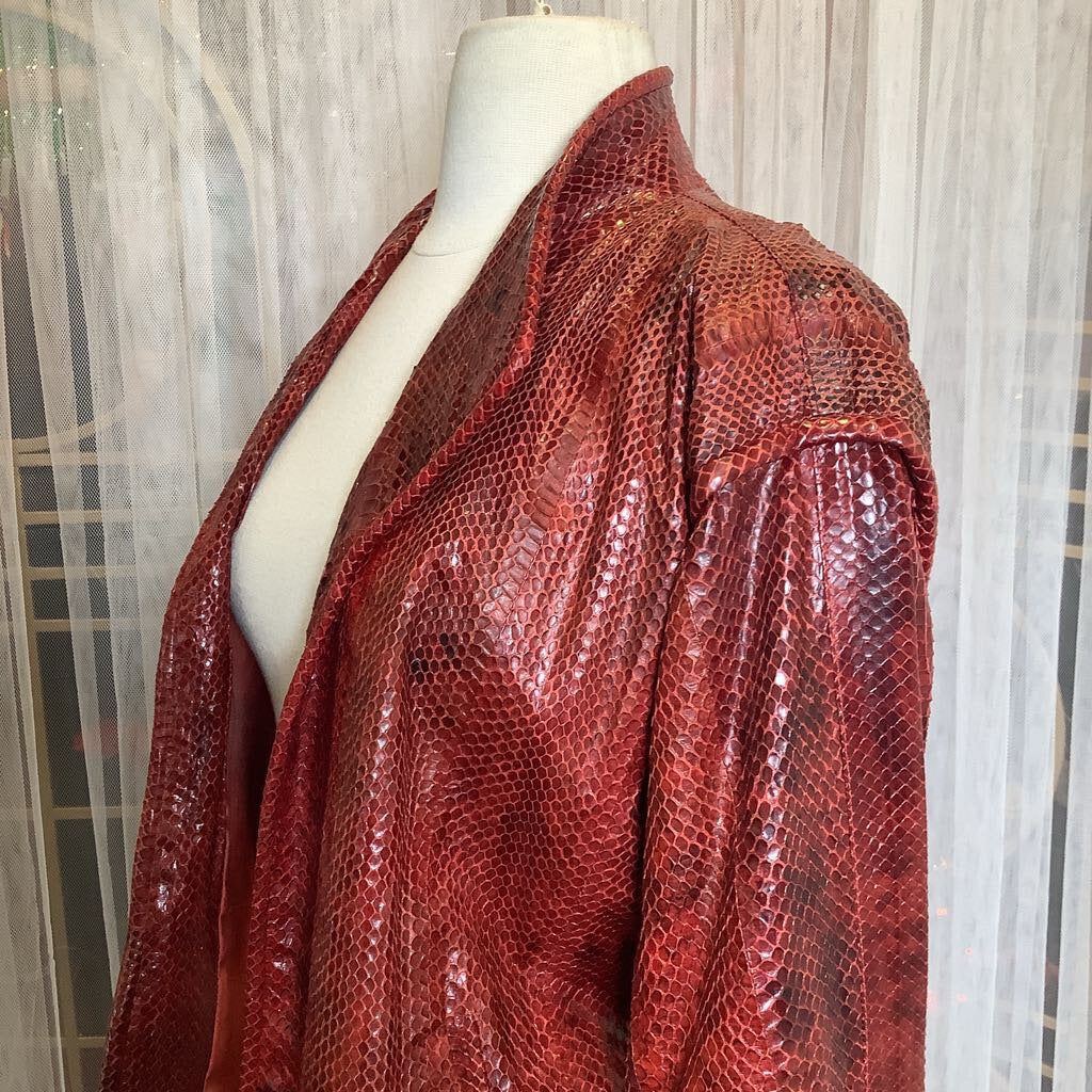 1980s Snake Skin Jacket by Le Jardin