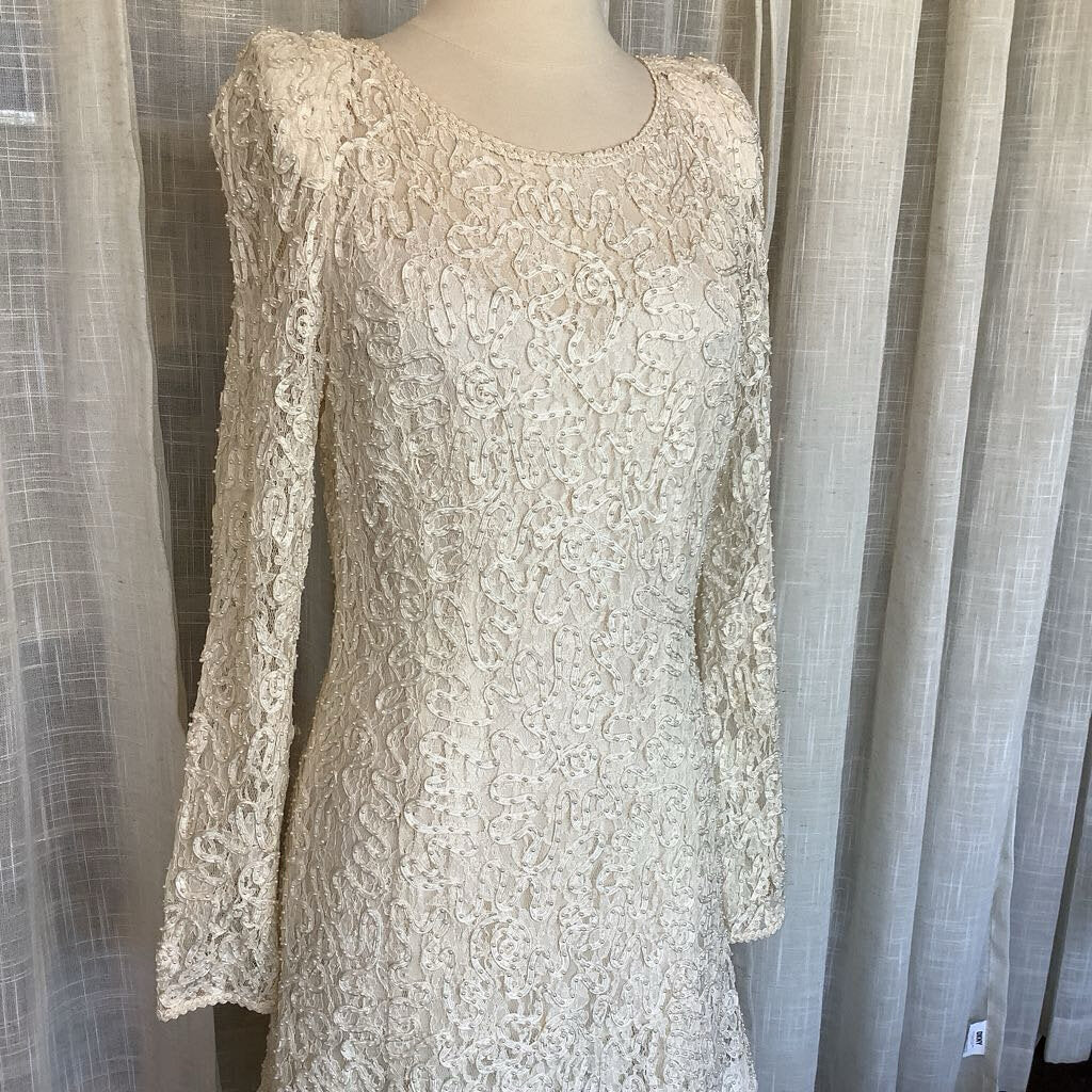 Marie St Claire Pearl Beaded Gown Dress Lacey