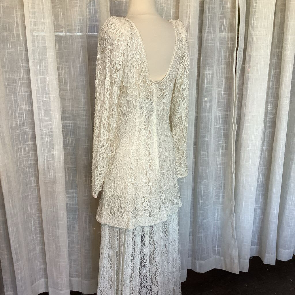 Marie St Claire Pearl Beaded Gown Dress Lacey