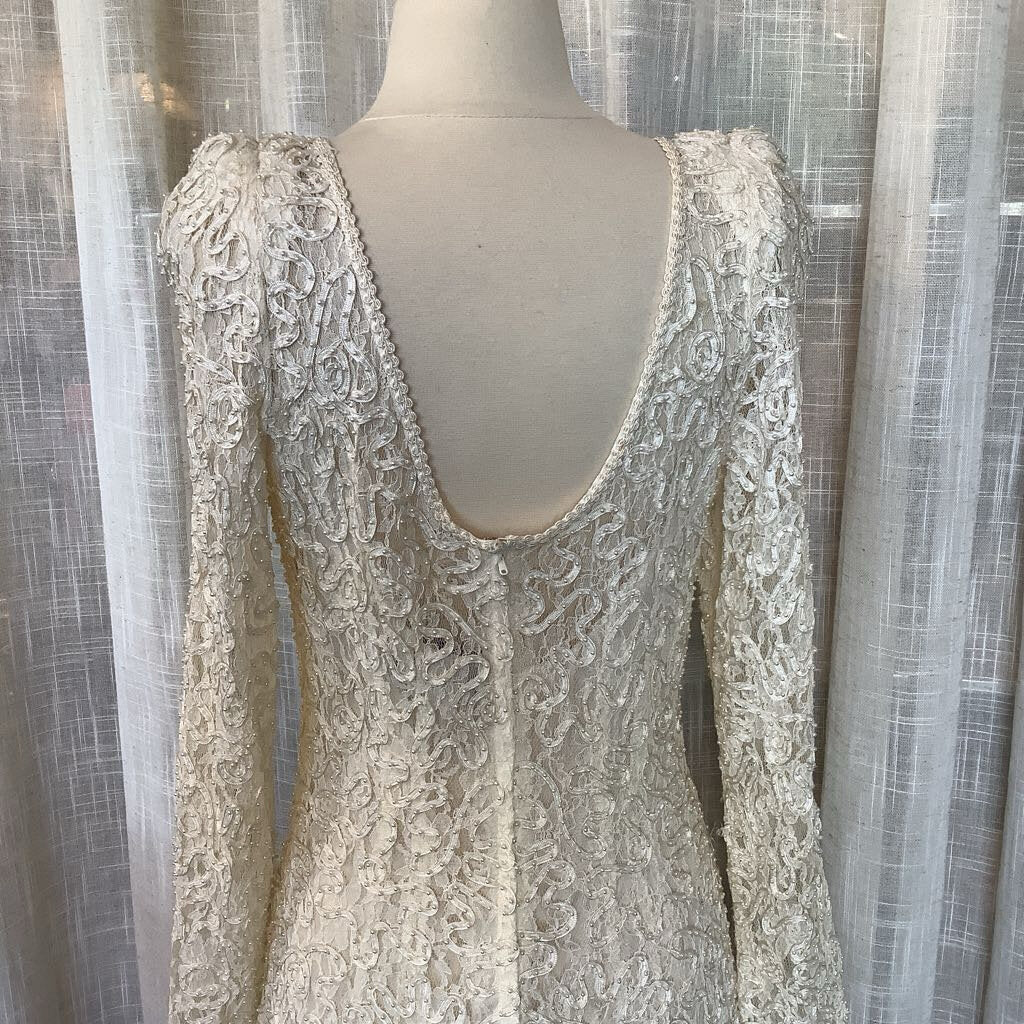 Marie St Claire Pearl Beaded Gown Dress Lacey