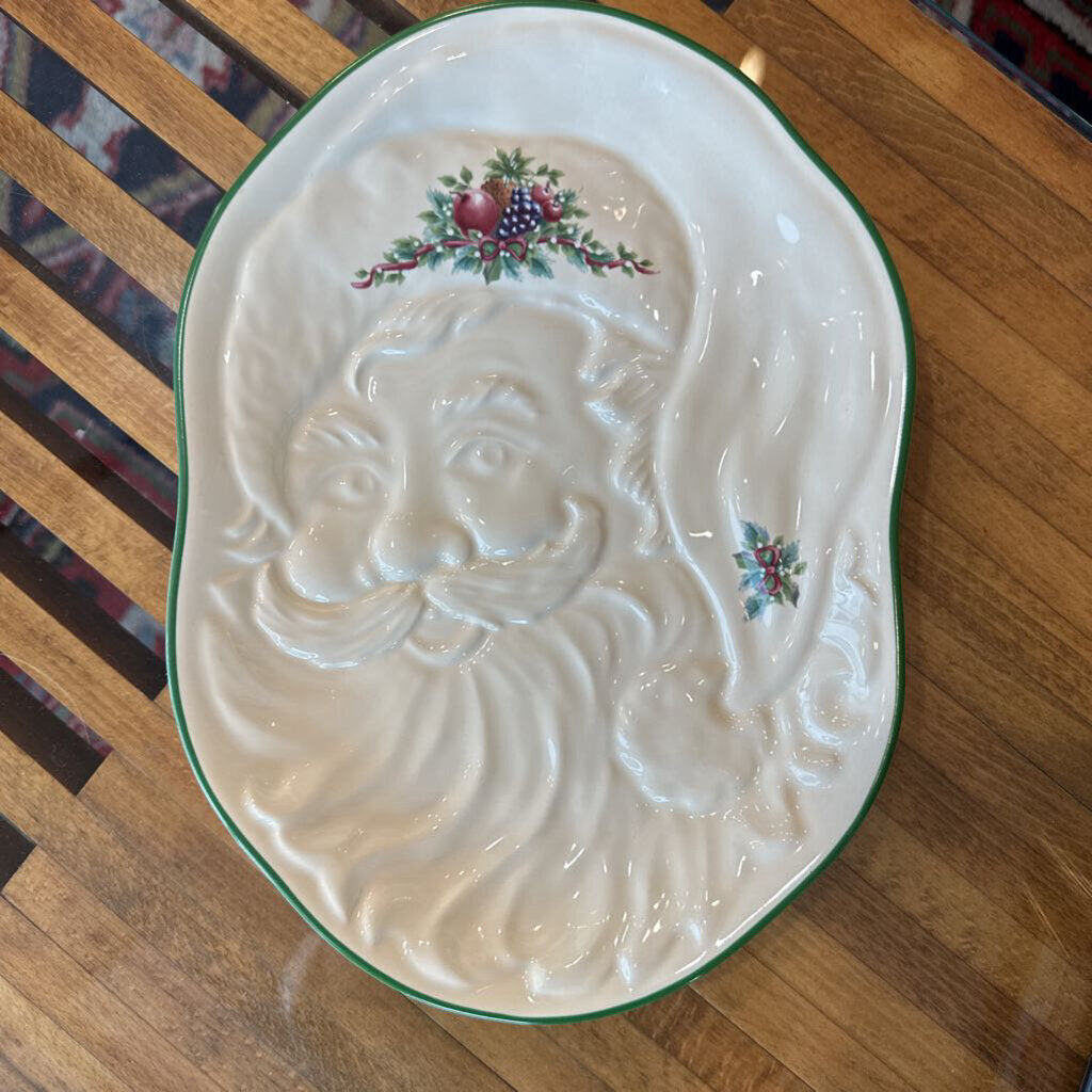 Vintage Pfaltzgraff Santa Tray