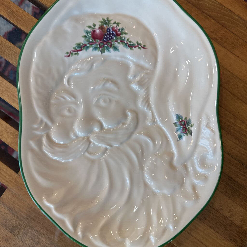 Vintage Pfaltzgraff Santa Tray