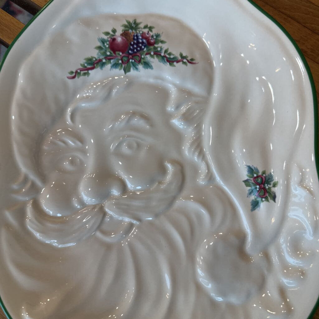 Vintage Pfaltzgraff Santa Tray