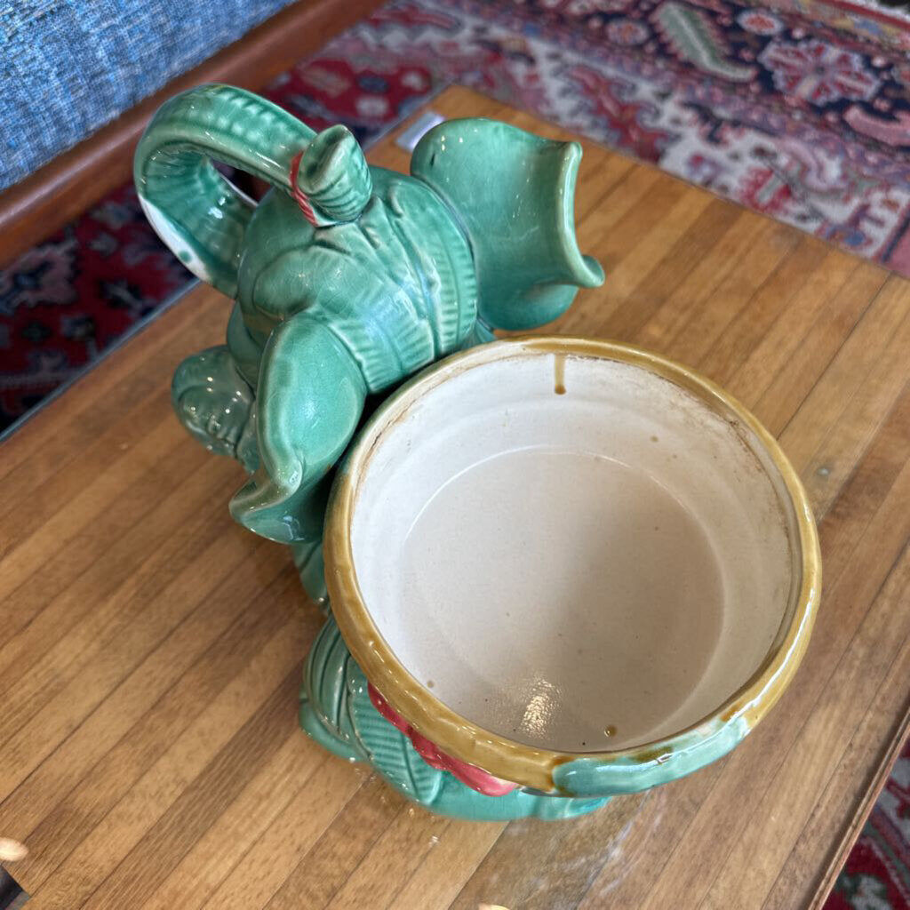 Vintage Asian Ceramic Lucky Elephant Planter