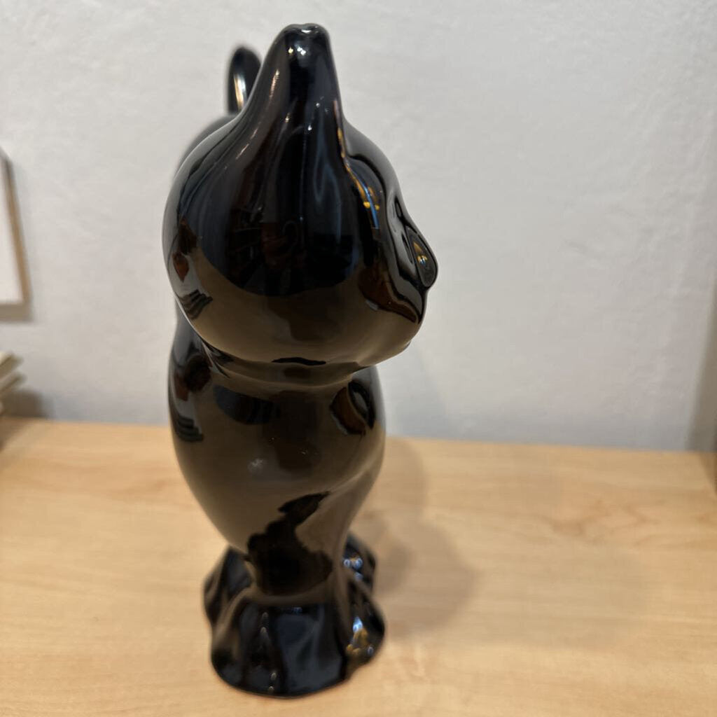 Vintage McCoy Limited Black Cat Candle Holder Ceramic