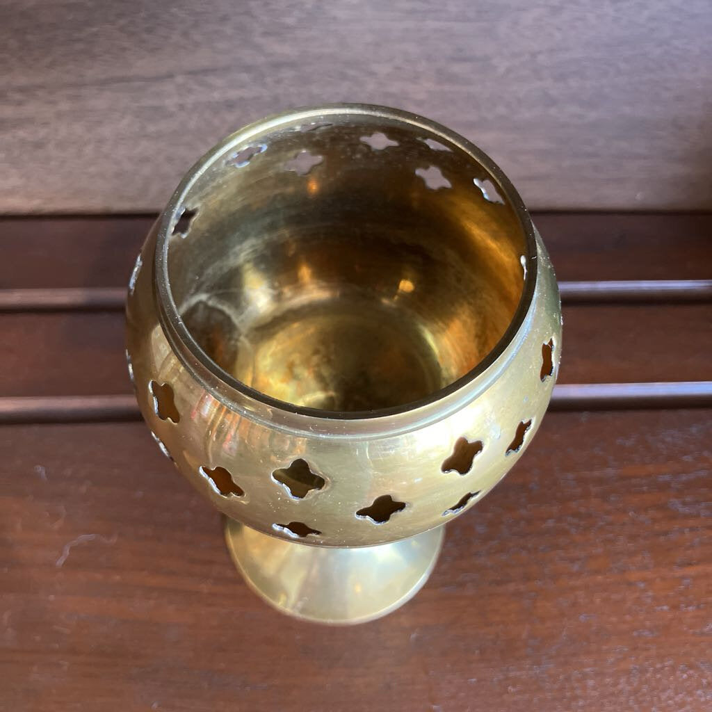 Set of 5 Brass Candle Holders