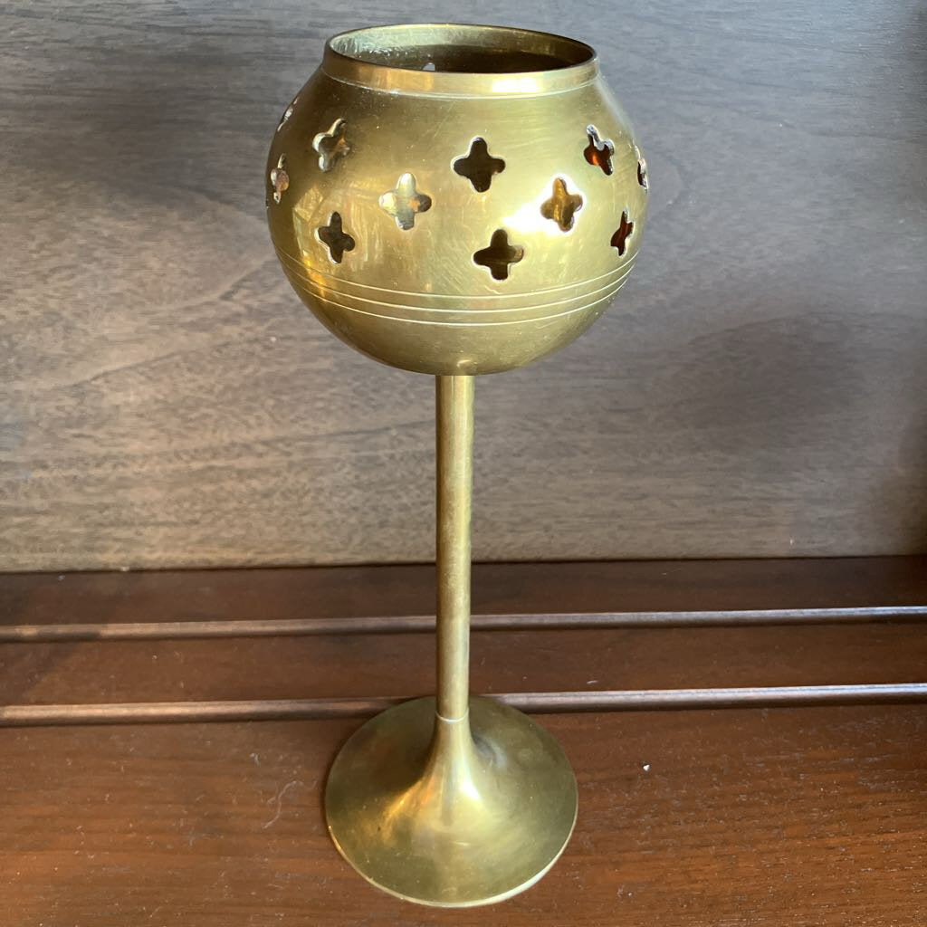 Set of 5 Brass Candle Holders