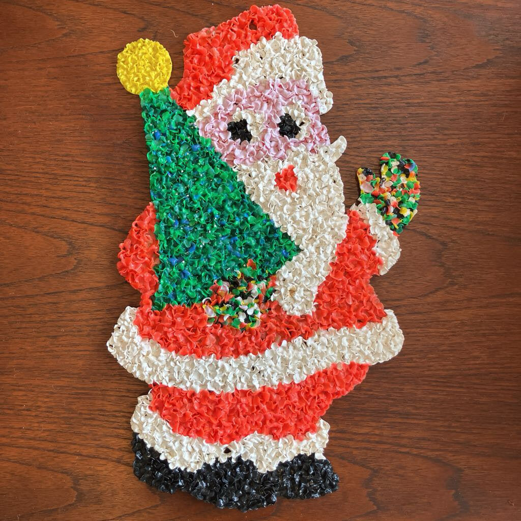 Vintage Popcorn Santa Wall Decoration