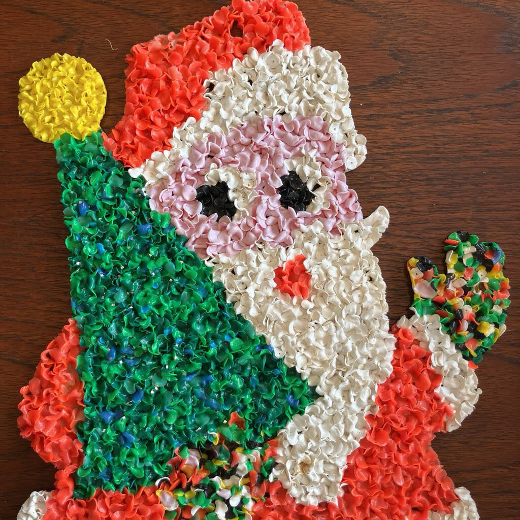 Vintage Popcorn Santa Wall Decoration