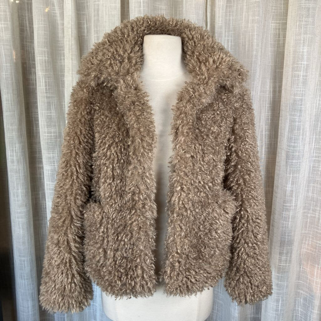 Zara Teddy Bear Taupe Coat