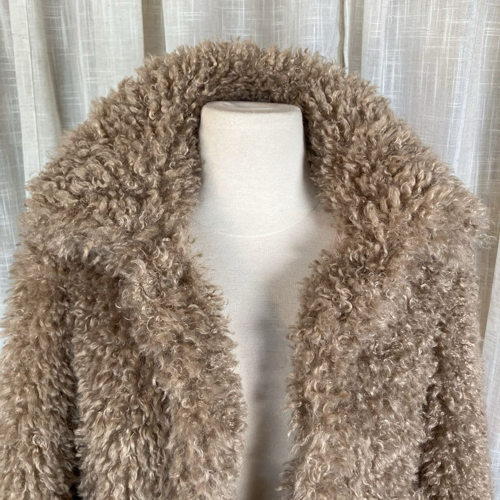 Zara Teddy Bear Taupe Coat