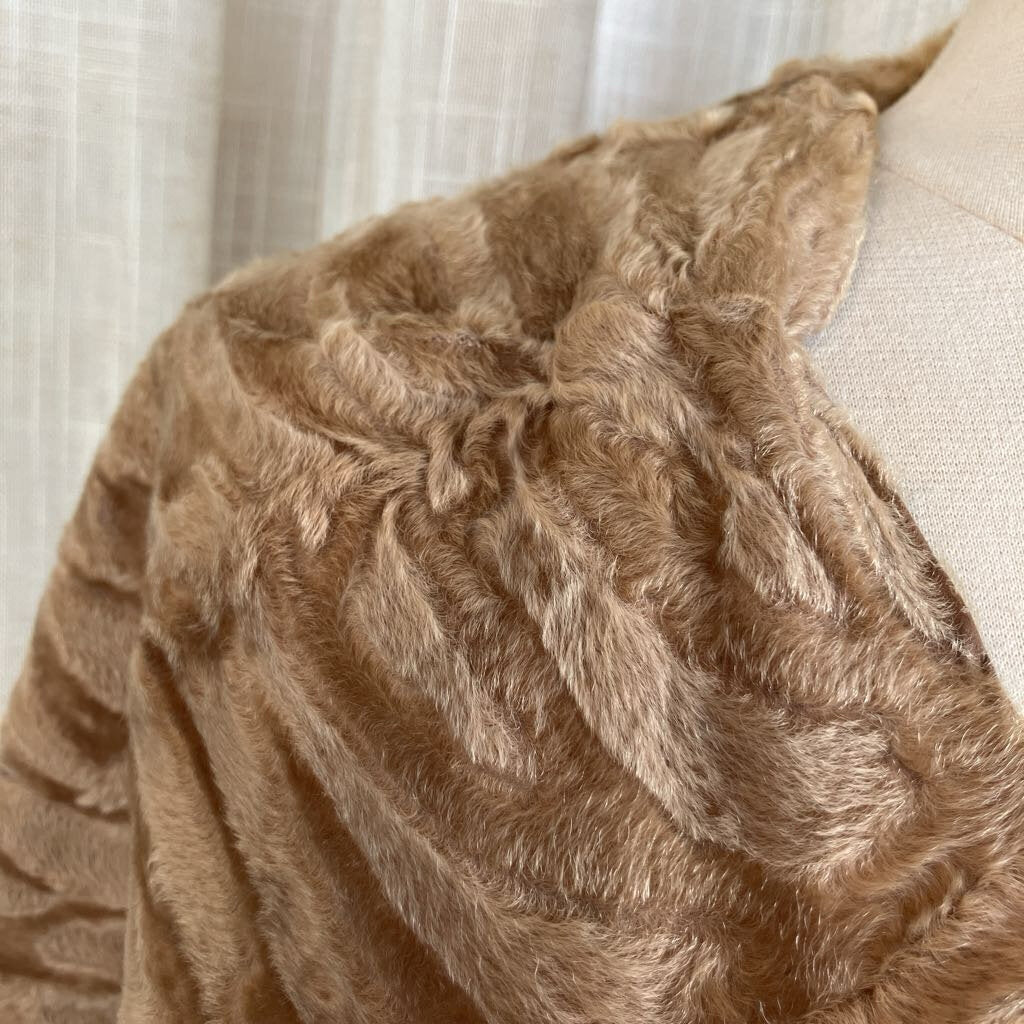 Vtg Fur Stole with Fringe