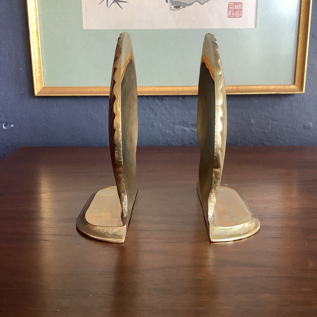 Brass Shell Bookends