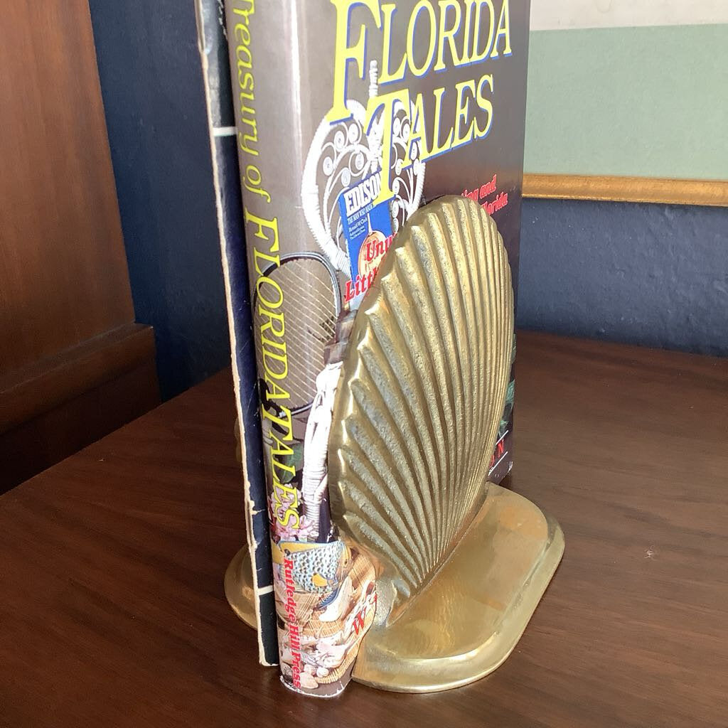 Brass Shell Bookends