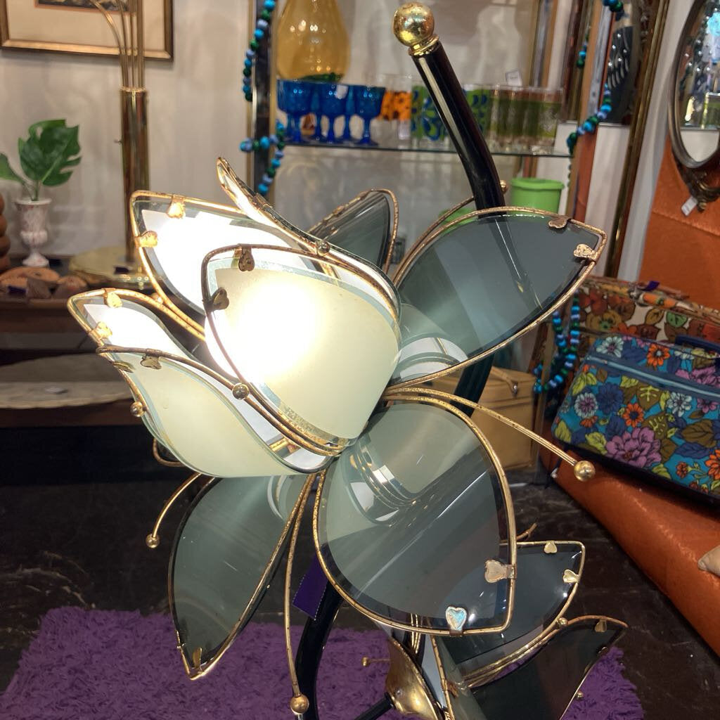 1980s Lotus Flower Floor Lamp