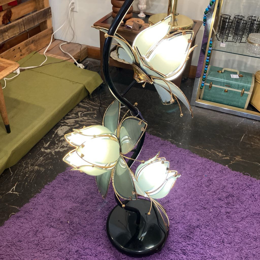 1980s Lotus Flower Floor Lamp