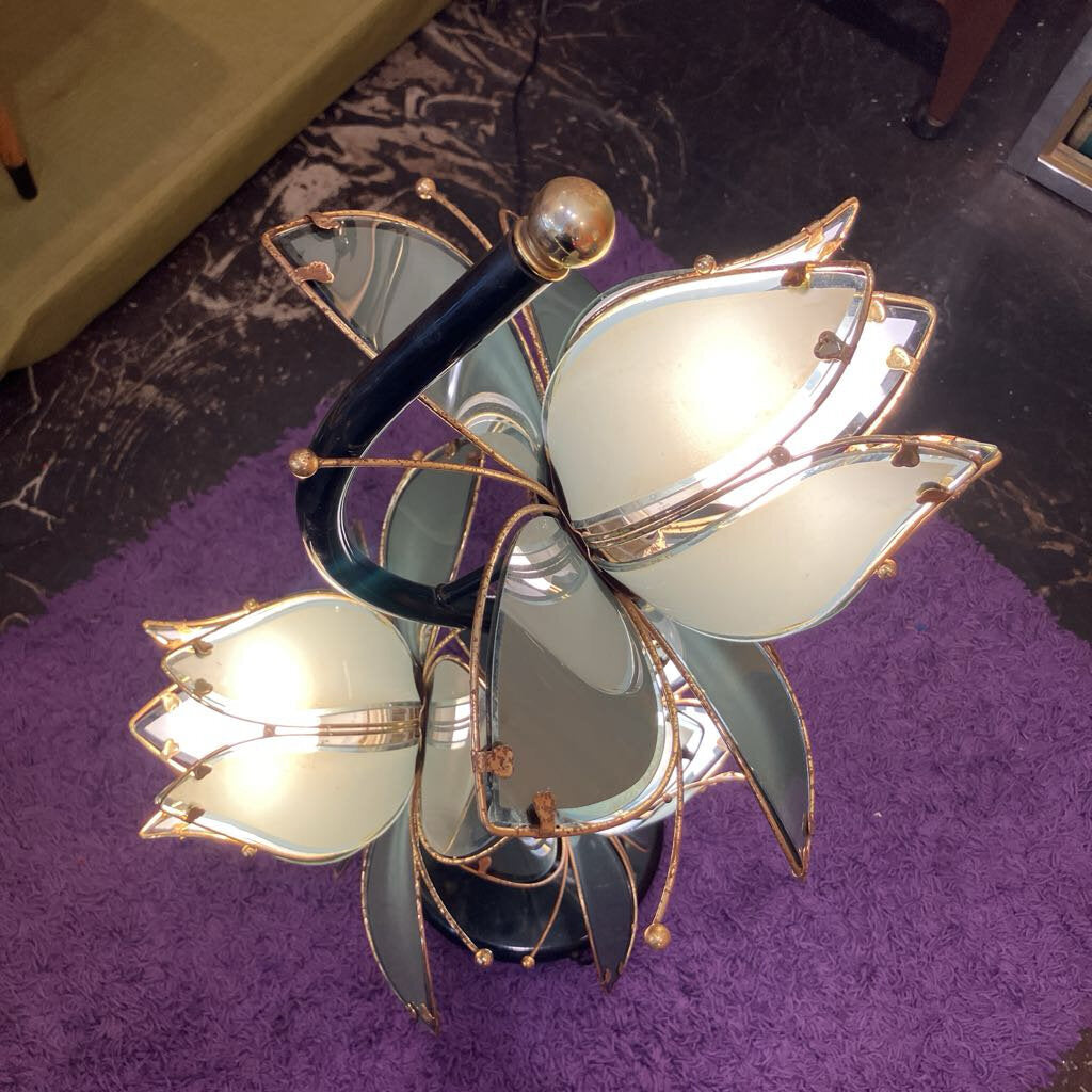 1980s Lotus Flower Floor Lamp