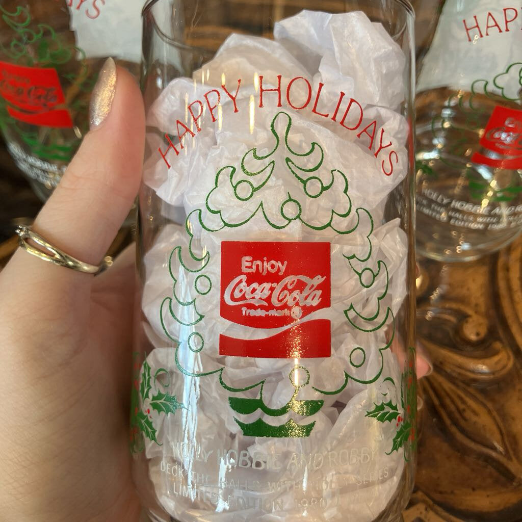 Set of 6 1980s Holly Hobbie Holliday Glasses