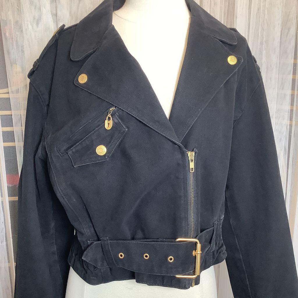 1980s Jordache Vintage Black Bomber Jacket