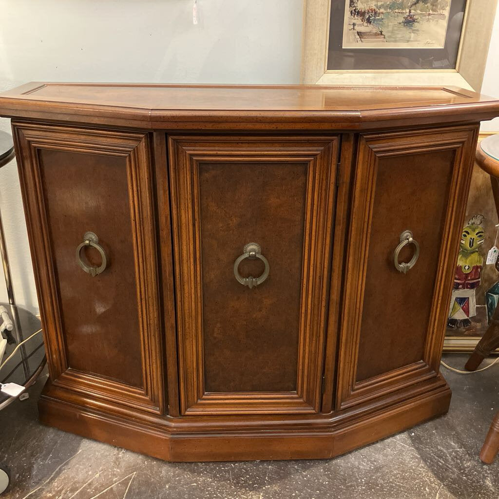 Mid Century Console Cabinet w/ Brass Hardware