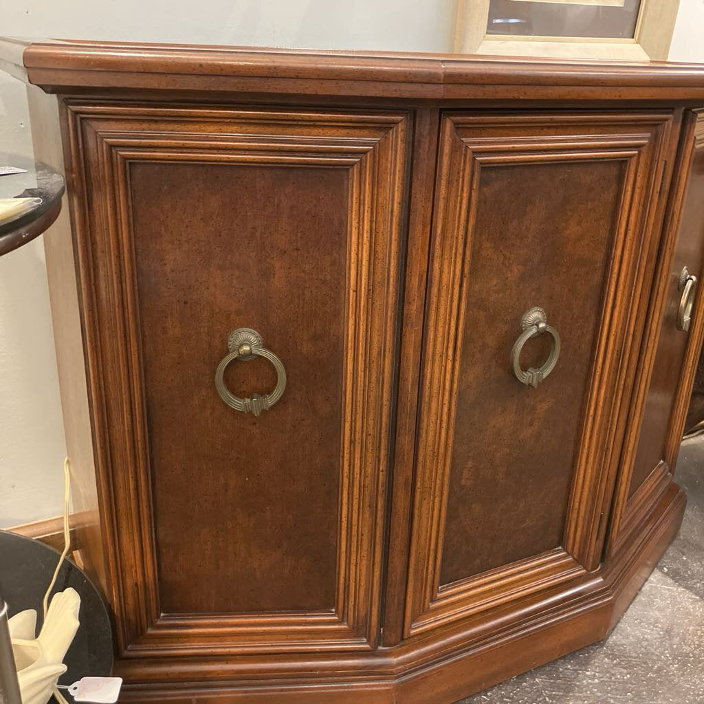 Mid Century Console Cabinet w/ Brass Hardware