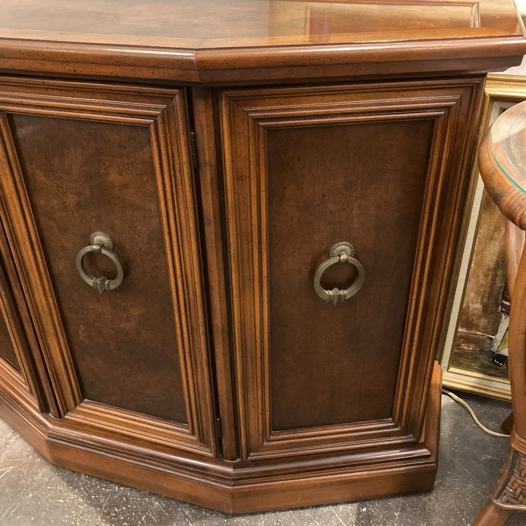 Mid Century Console Cabinet w/ Brass Hardware