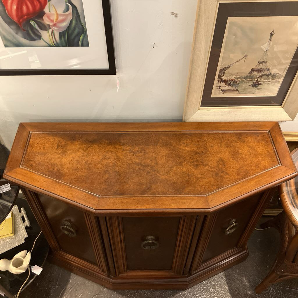 Mid Century Console Cabinet w/ Brass Hardware