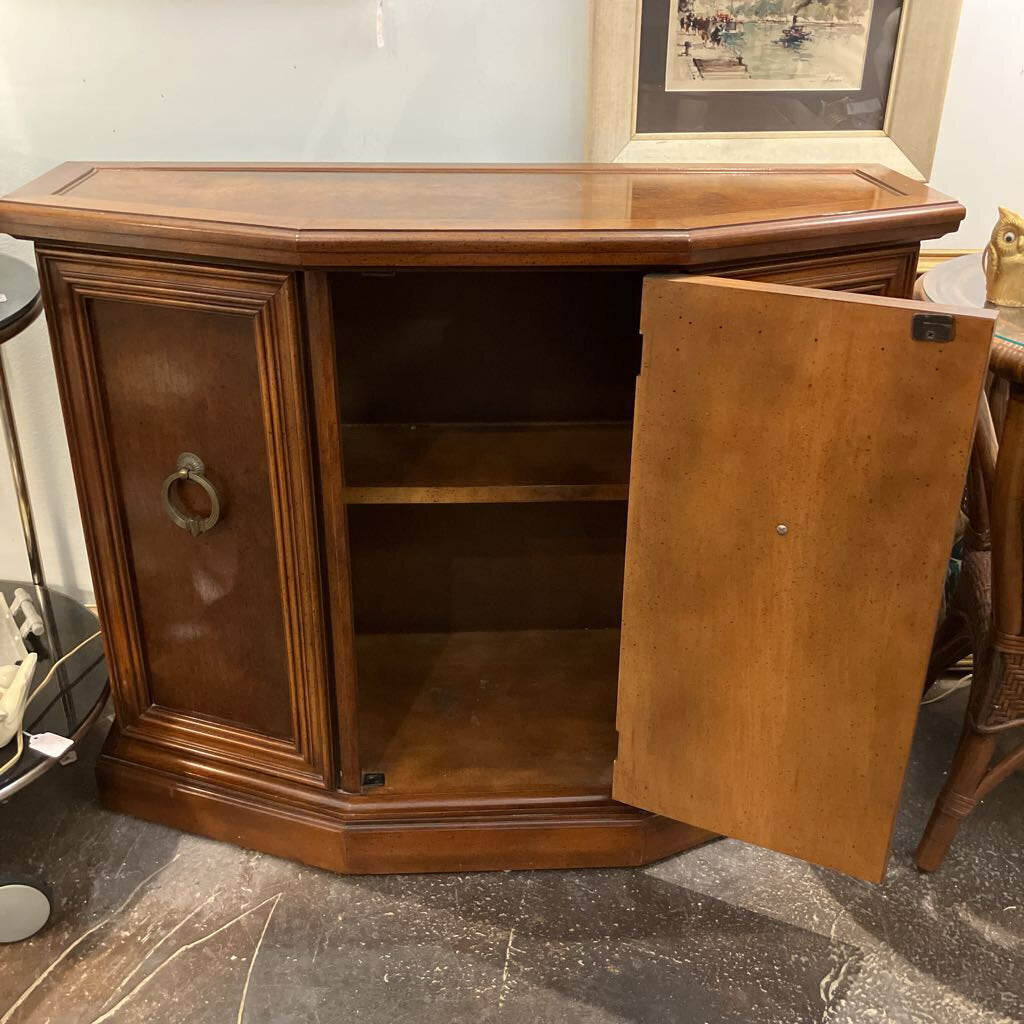 Mid Century Console Cabinet w/ Brass Hardware