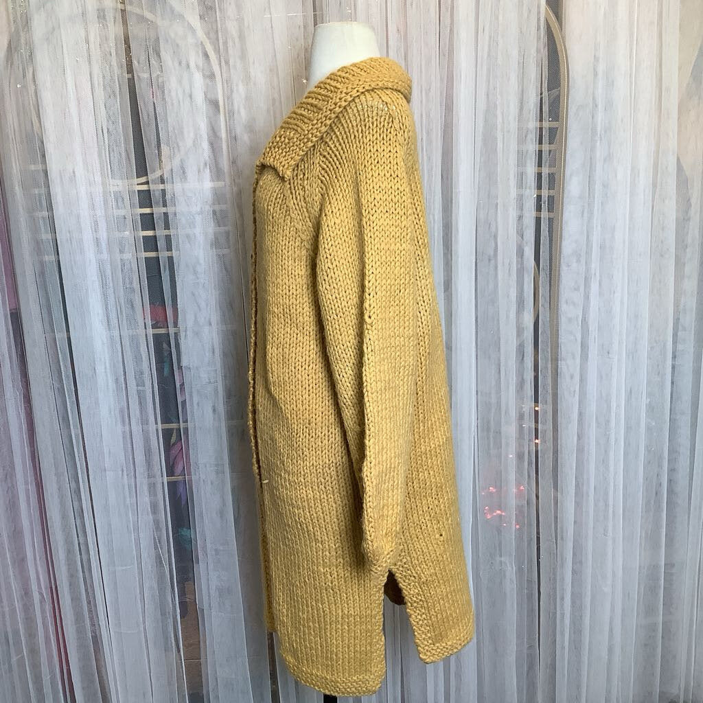 1970s Long Chunky Knit Cardigan