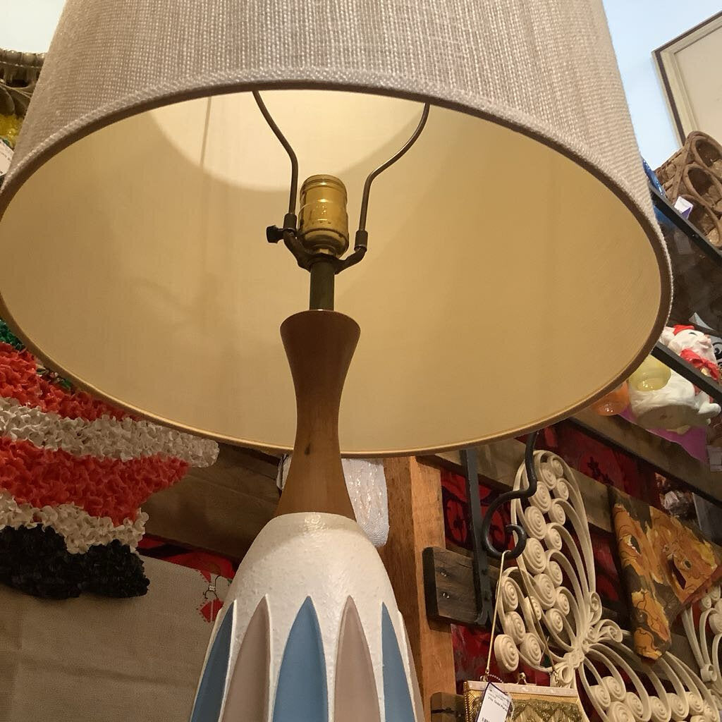 Mid Century Modern Ceramic Lamps w/ Original Shades