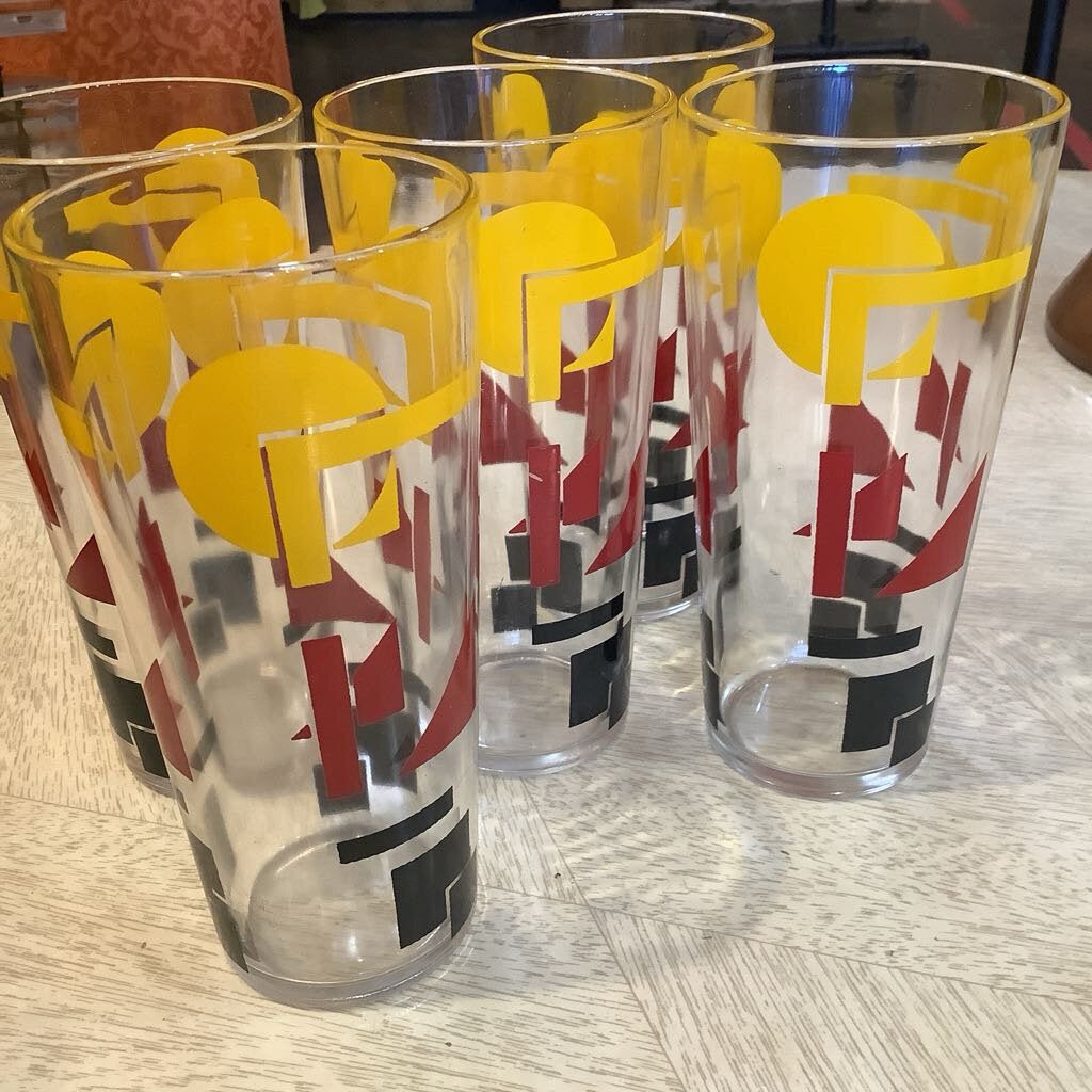 1940s Destijl Design Tumbler Glass Set