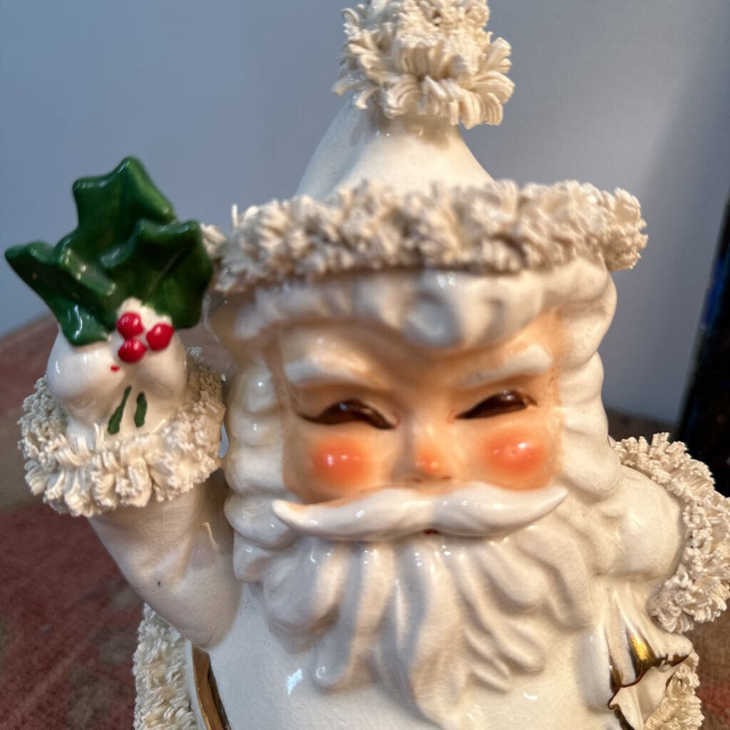 Vintage 1950s Napco Cream Santa Planter