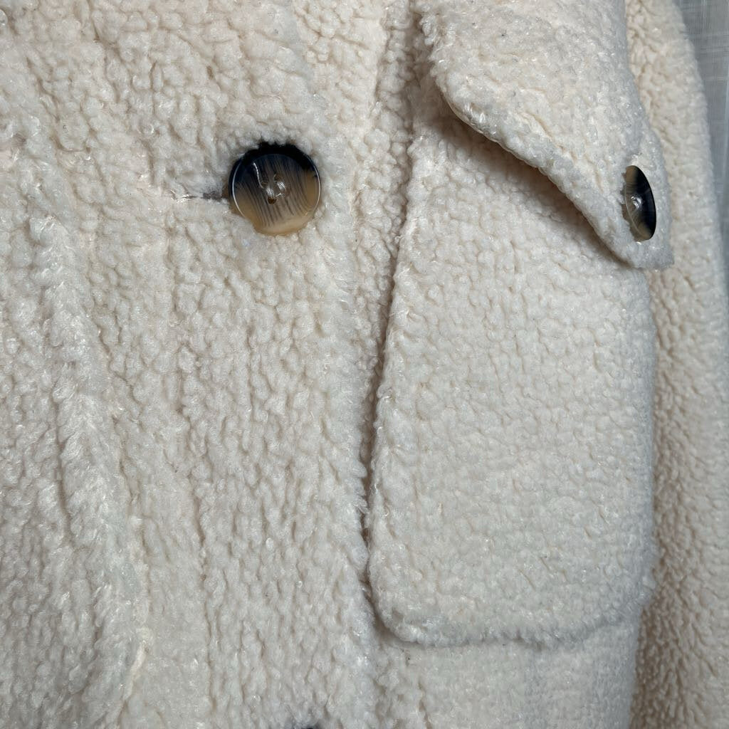 Reversable Oversized Cream Teddy Jacket/coat