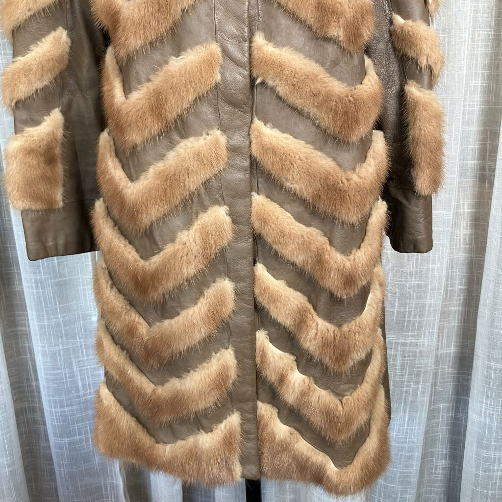 1970s Leather & Fur Coat