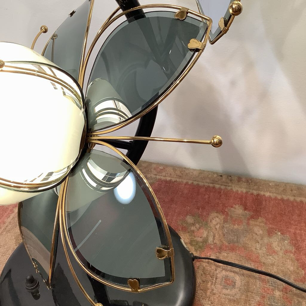 1980s Hollywood Regency Lotus Table Lamp