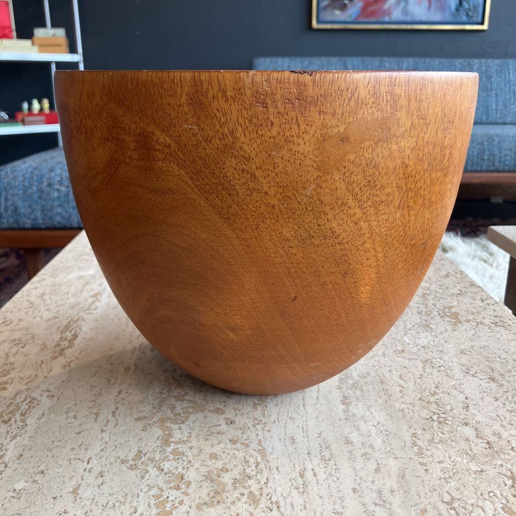 Vintage Hand-Turned Wooden Bahari Bowl