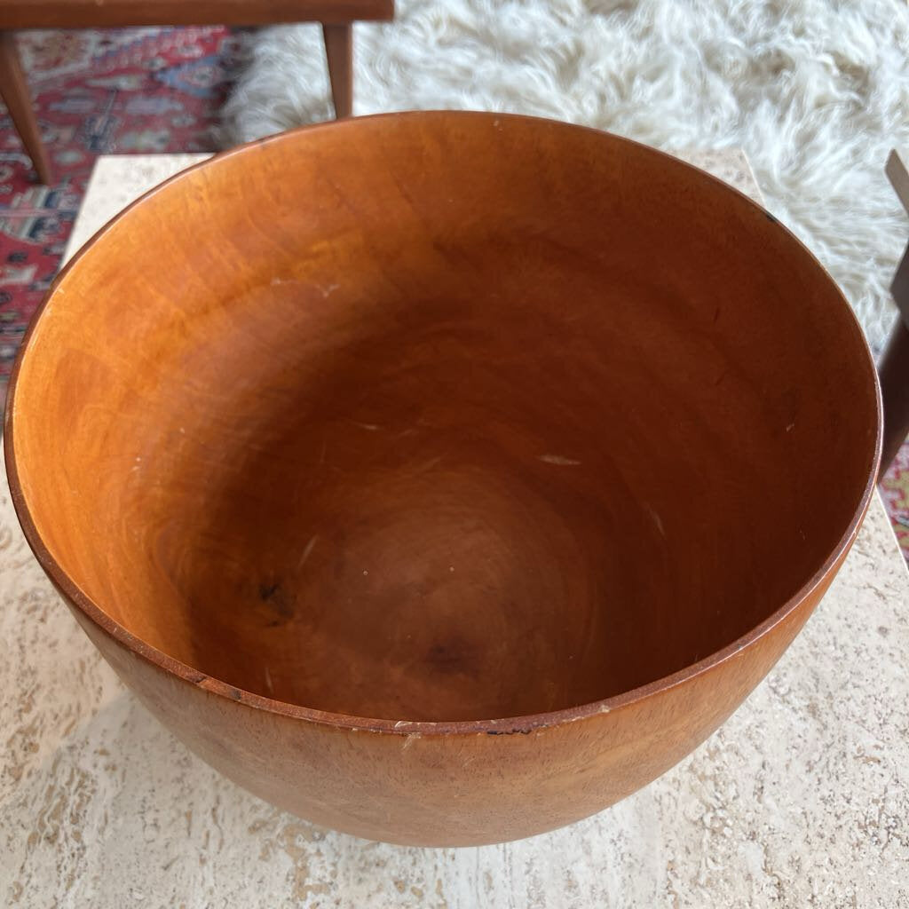 Vintage Hand-Turned Wooden Bahari Bowl